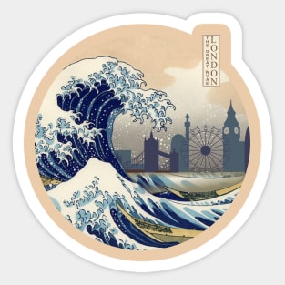 The Great Wave - London Sticker